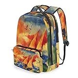 Design: 2-in-1 Multifunktions-Büchertasche, abnehmbar in Schultertasche und Umhängetasche, verschiedene Rucksack-Methoden; die Fronttasche ist eine abnehmbare Crossbody-Tasche mit einem Reißverschluss und Schultergurt, der vor dem Rucksack platziert werden kann oder als Umhängetasche entfernt werden kann; Hauptfach Doppelfach, Hauptöffnung ist große Öffnung, Fach hat 4 Taschen und 2 Stiftfächer; das zweite Fach für Computer (innerhalb von 38,1 cm) und eine Reißverschlusstasche.