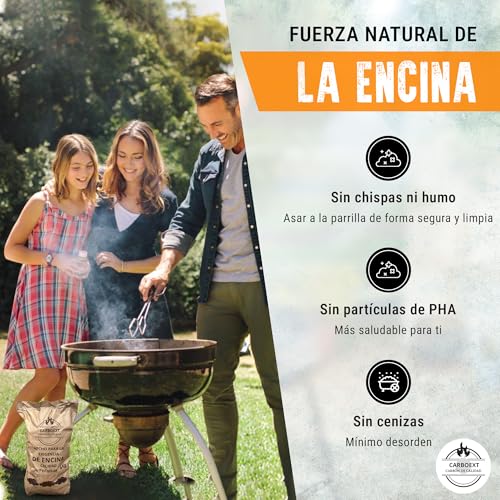 Carbón vegetal 100% encina artesanal de calidad prémium 15 kg 8