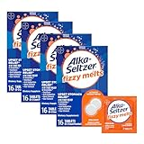Alka-Seltzer Fizzy Melts, Dissolve on Tongue, No Water Needed, On-The-Go Dietary Supplement Antacid Tablets, for Relief of Occasional Heartburn and Acid Indigestion*, Orange Flavor, 64 Count