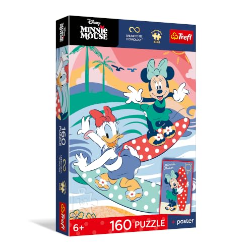 Trefl - Puzzle 160 Elementów, Piękna Myszka, Disney Minnie, 6+