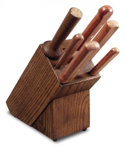 6 pc. Knife Set w/Slant Block