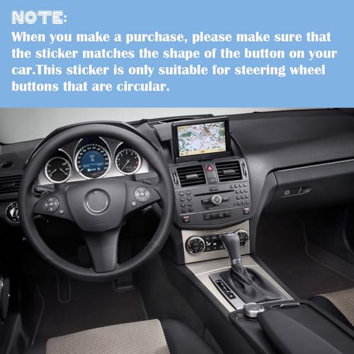 Image of Dash Button Repair Kit Fit for 2008-2014 Mercedes Benz W204 C250 C350 E-Class Steering Wheel AC Window Radio Number Door & Air Conditioner Repair Sticker Kit