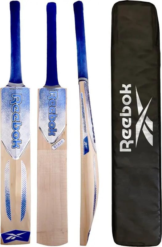 REEBOK Blaze Size 4 (Leather Bat with Premium Cover) Kashmir Willow Cricket Bat for 10-12 Yrs (650-680 g) Bat Grip and Sticker May Vary Based on Availability-picture-15