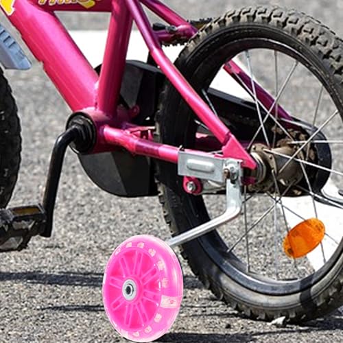 Set de Ruedas de Entrenamiento para Bicicleta con Ruedas Traseras Intermitentes Resistentes al Desgaste, Soportes Ajustables Rosas con Herramientas y Timbre Profesional, Accesorio para Bicicleta de 12 a 20 Pulgadas miniatura 7