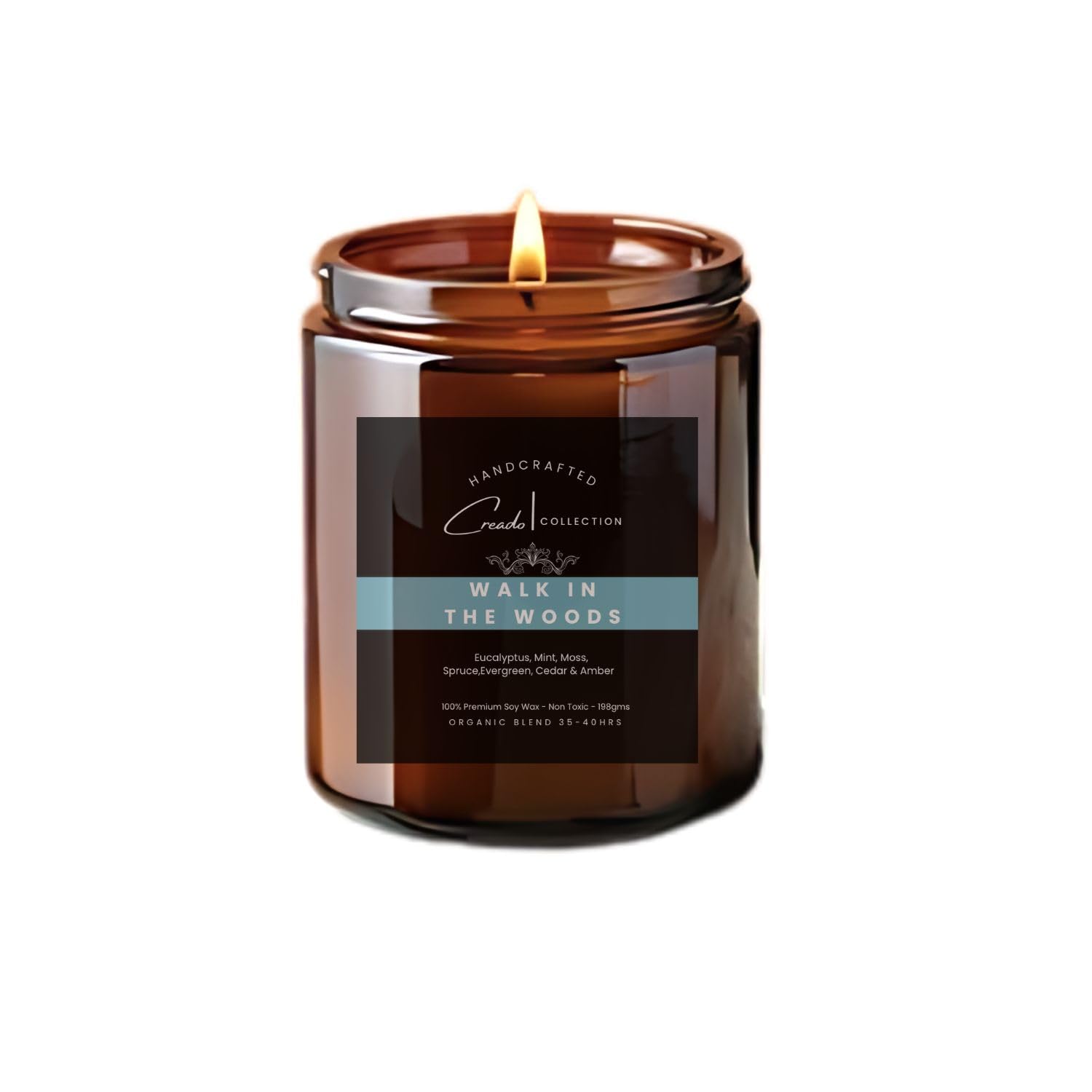Scented Candle | Walk in the Woods | 8oz 40 Hour Burn | Premium ECO-Soy Wax Candles | Long Lasting all Natural Aromatherapy Candles for Home (Walk in the Woods)