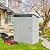 Vongrasig 5 x 3 FT Outdoor Storage Shed, Metal Shed Small Garden Tool Storage Shed with Large Window and Lockable Door for Outside Backyard Patio Lawn (Dark Grey)