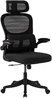 Cadeira Ergonômica VMSTARK com Encosto Ajustável, Apoio de Braço Rebatível, Assento Macio, Malha Respirável e Rodízios – Suporta até 200kg, Ideal para Escritório e Home Office