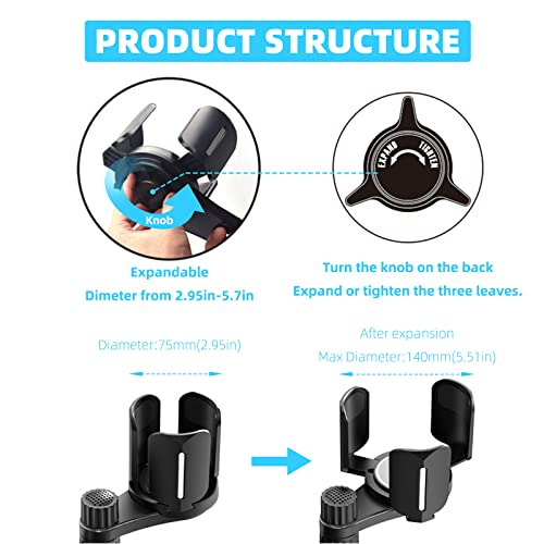 Lfzhan Cup Holder Expander For Car- Adjustable Base Fits 98% Of Car Models, 3-In-1 Design Holds Large Water Glasses, Coffee Mugs, Ipads And Food #TOP5