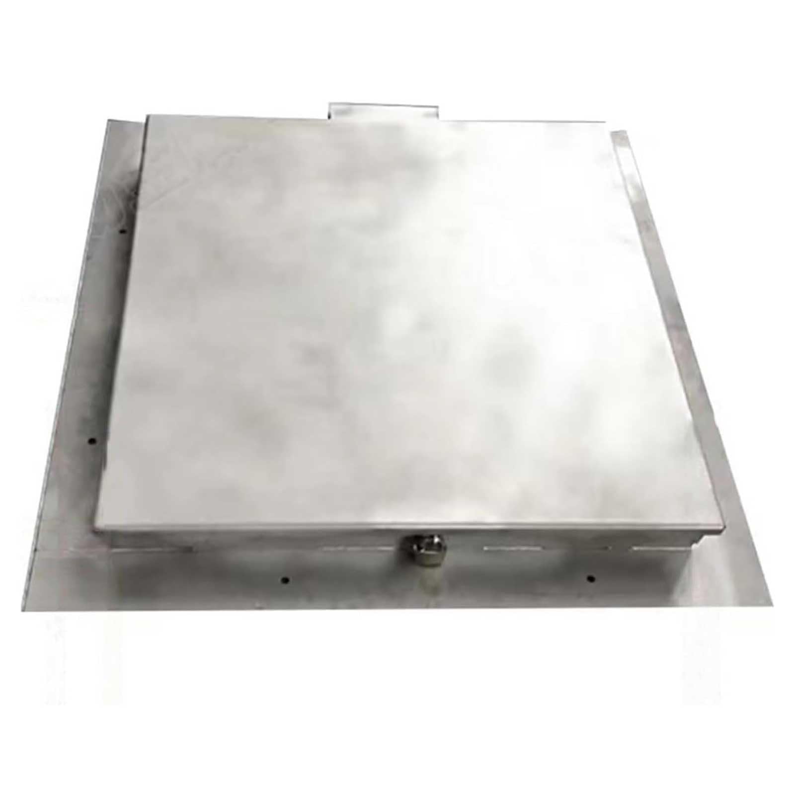 GJMSSMY Stainless Steel Square Manhole Cover with Lock for Garden Pathways, Driveways, and Concrete Sidewalks - 30cm (12in) Drainage Solution
