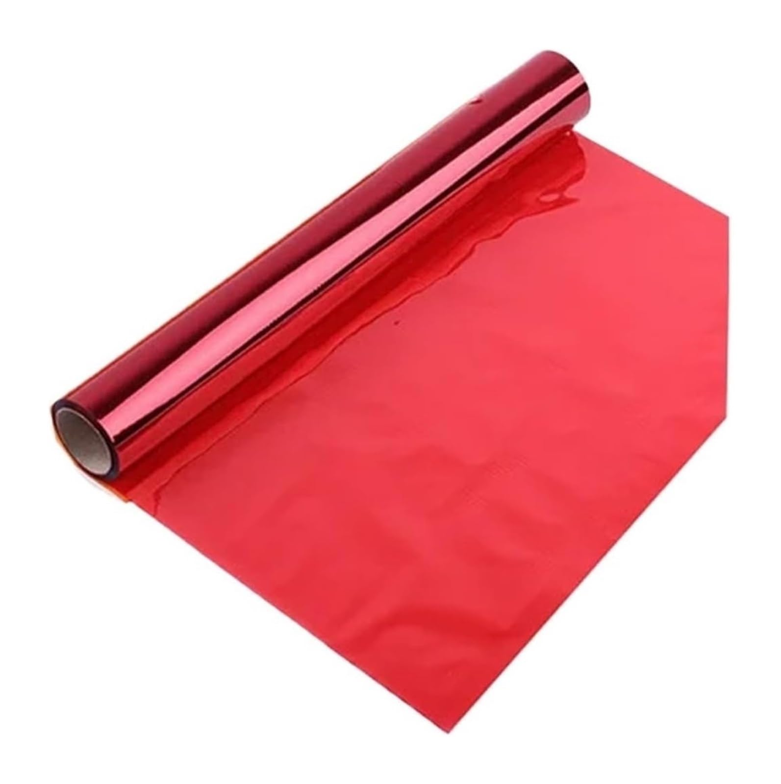 Przezroczysty papier do pakowania prezentów, Przezroczysta rolka celofanowa do koszy upominkowych 3,5 mil zagęszczony 17 cali x 30 stóp wielokolorowy(Red)