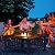 Tuoze 32-inch Fire Pits Outdoor Patio Metal Multifunctional Firepit Table with Waterproof Cover for Camping Bonfire Party Picnic BBQ Backyard Garden Outside Heating,black