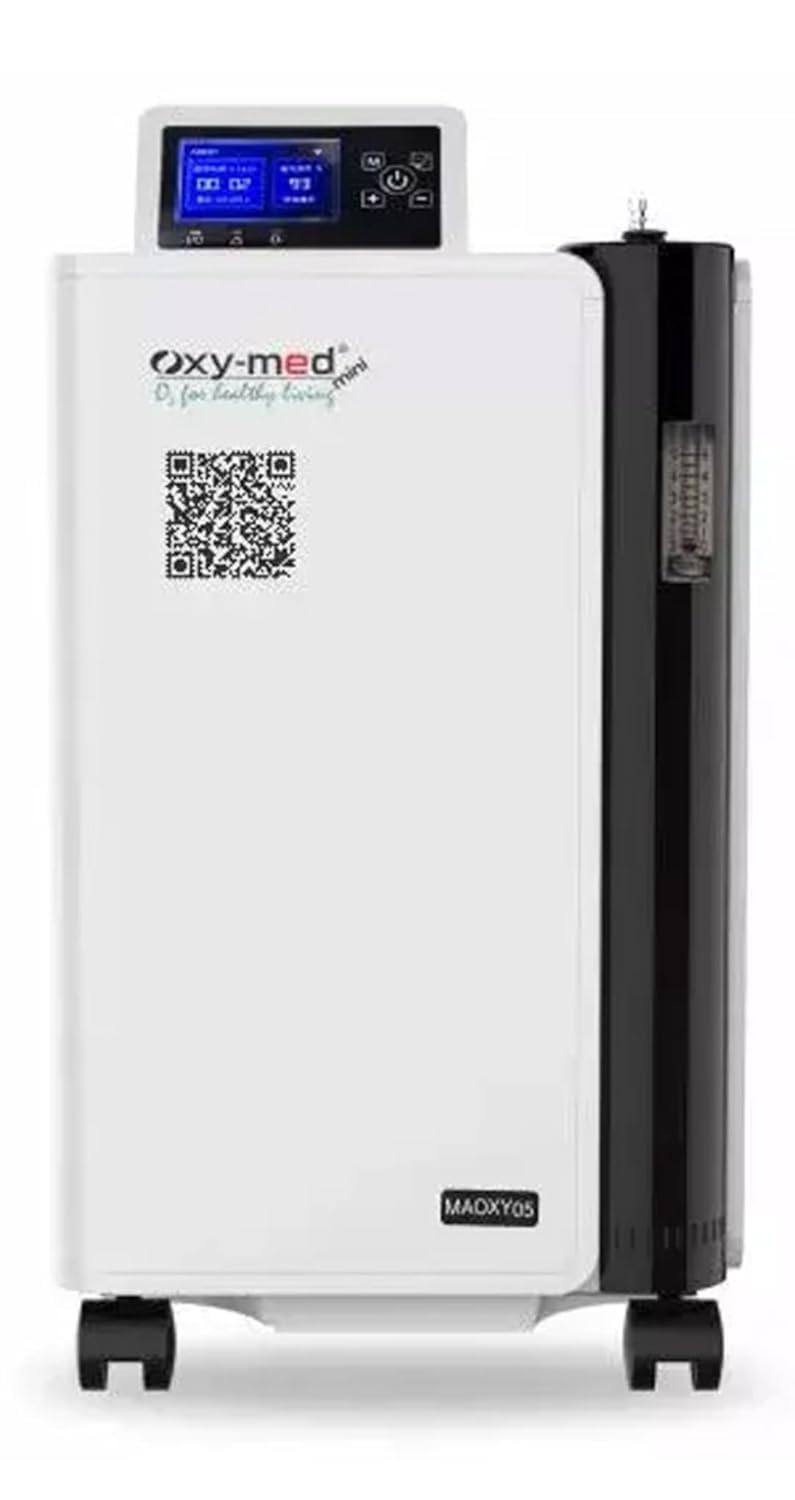 Mini 5 LPM Oxygen Concentrator with 95%(+/-3%) Purity of Oxygen | Inbuilt Nebulizer & Oxygen Purity Display | Low Noise Home Oxygen Machine | Oxygen Therapy | 3 Years All India Warranty-image-1