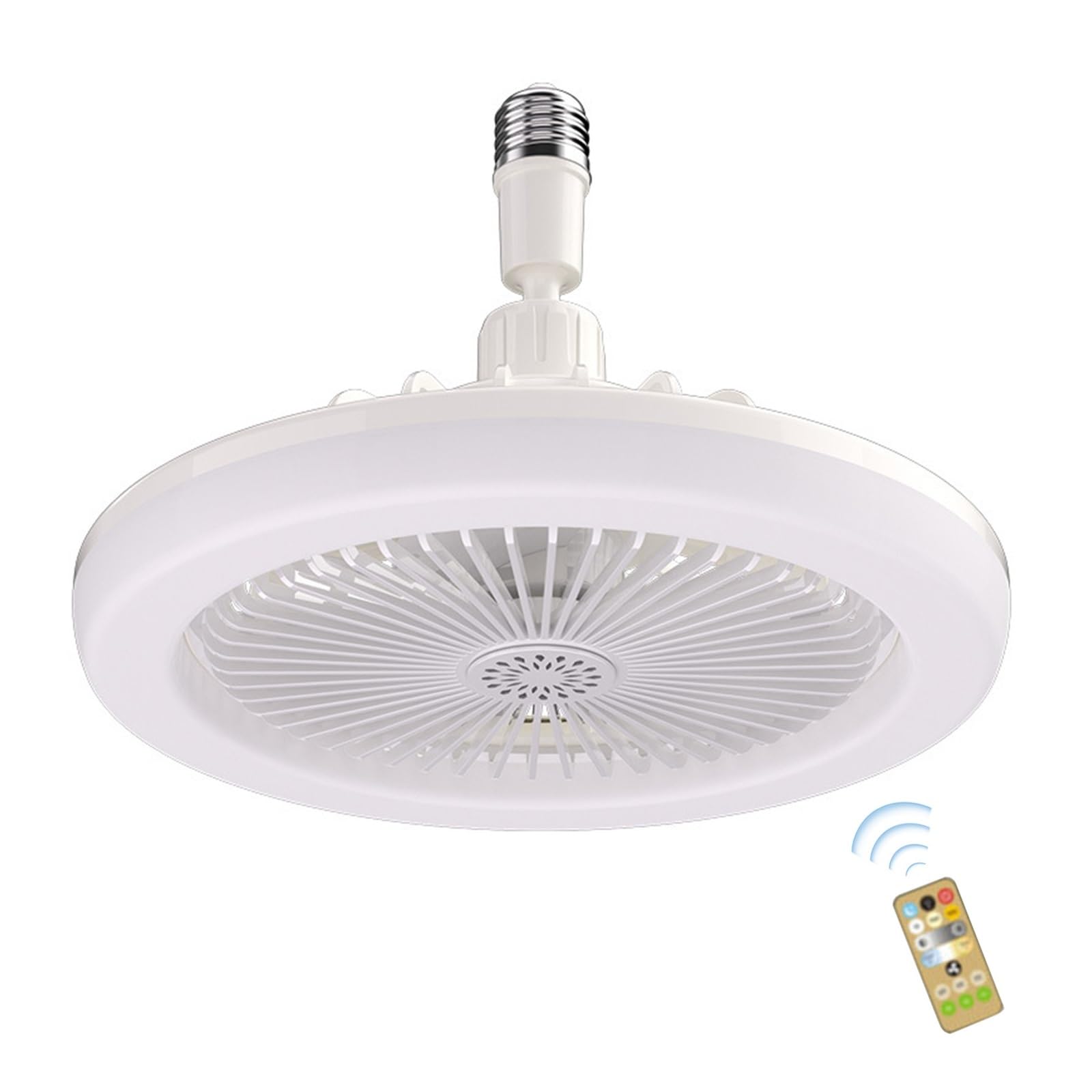 Wentylator sufitowy z lampą E27 lekki pilot aromaterapia wentylator lampa sypialnia salon cichy chłodzący światło Ciche ChłOdzenie(White Remote control)