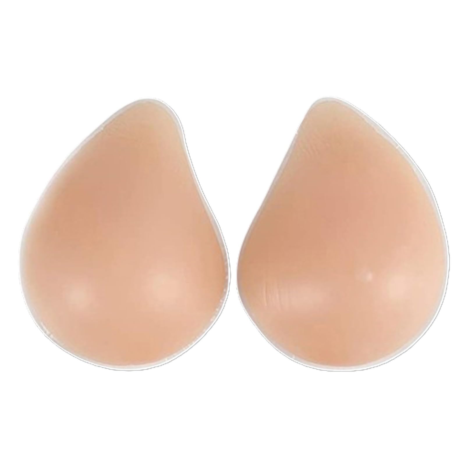 Prothèse Mammaire en Silicone Support Adhésif Soutien Gorge Invisible Concave en Spirale Douceur Réaliste(600g/pair, Nude)