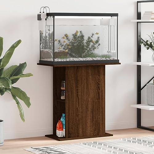 Vopese Aquariumständer Aquarium Tisch Möbel Aquarien Schrank Aquarium Unterschrank Aquarienunterschrank Terrarium Schrank Braun Eichen-Optik 36x75x72,5 cm Holzwerkstoff