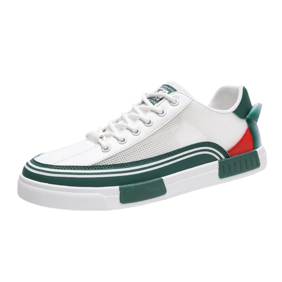 Men's Striped Color Block Skateboard Shoes Lace Up Breathable Outdoor Walking Wandering Street Jogging All Seasons