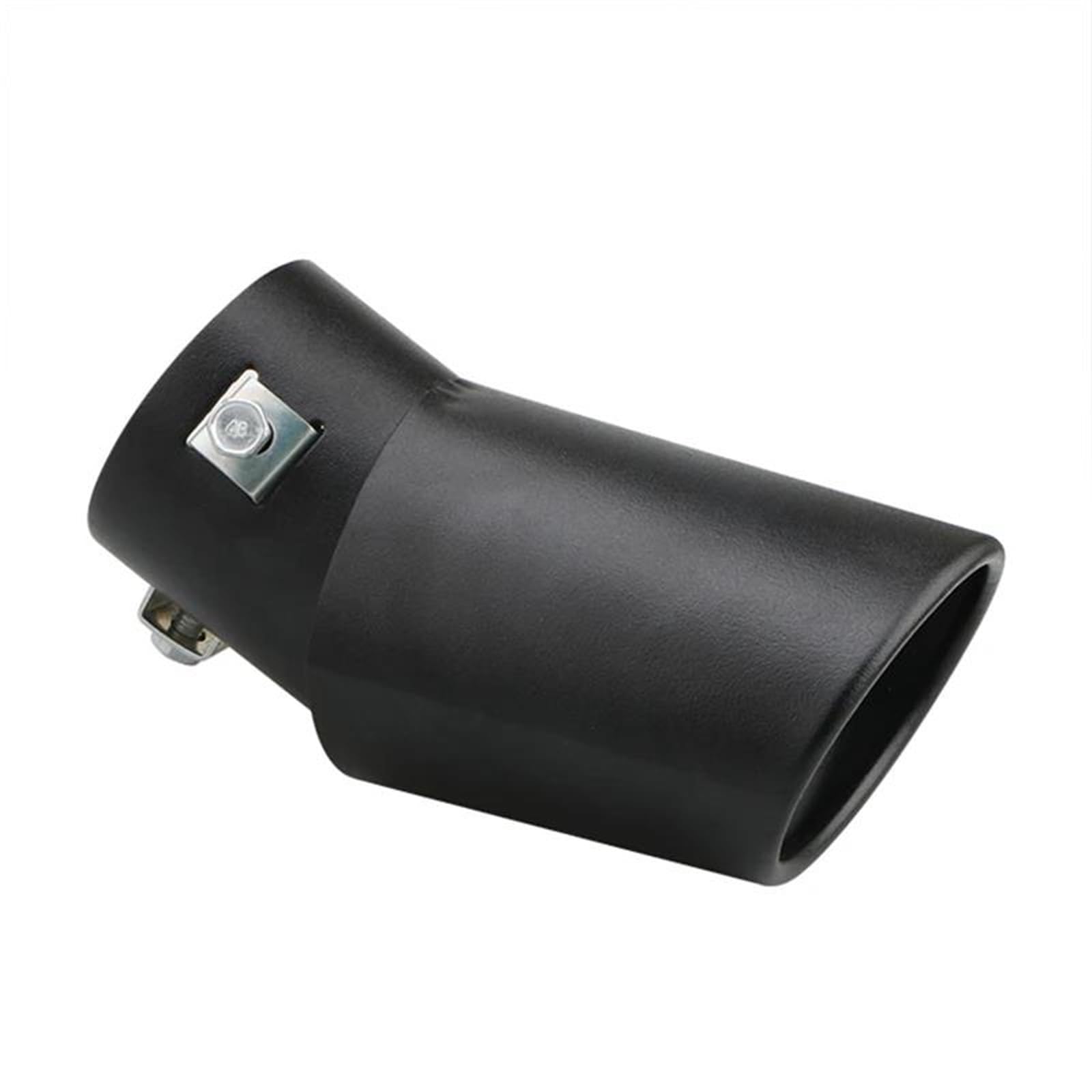 SIMICASE Rear Muffler 1PCS 2.5" Inlet Car Auto Exhaust Muffler Tip Pipe Stainless Steel Chrome Trim Rear Tail Throat For Most Cars Car Exhaust Tail(Black Bent)