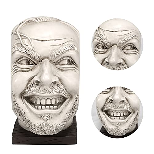 Qianduo Jack Nicholson The ShiningQianduo Here's Johnny Scene,Sculpture of The Shining Bookend Library Here?s Johnny Sculpture Resin Desktop Ornament Book Shelf