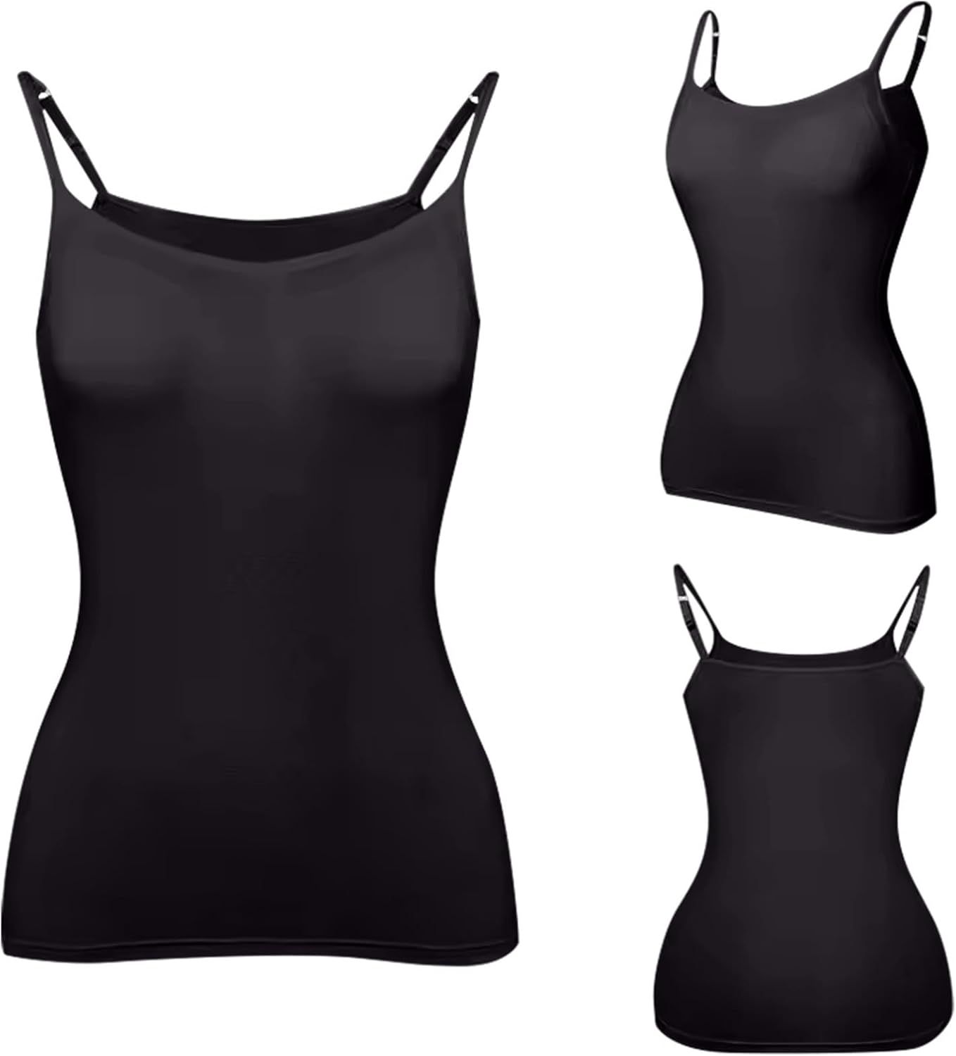 Camisole Tops for Women Built in Bra Adjustable Spaghetti Strap Workout Yoga Shirts Basic Tank Tops Layer Padded Bra - Image 4