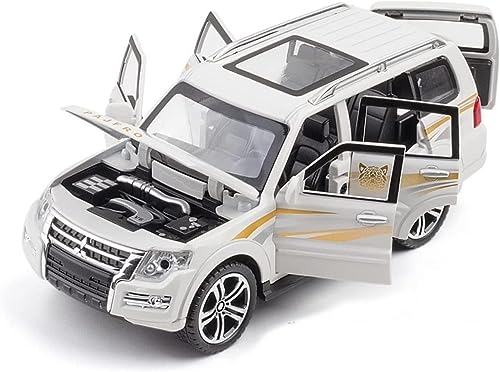 Image of Metal Pull Back Diecast Car Suv 1:32 Prajero Pull Back Car Model With Sound Light Boys Gifts Toys For Kids?Pack Of 1?, Multicolor
