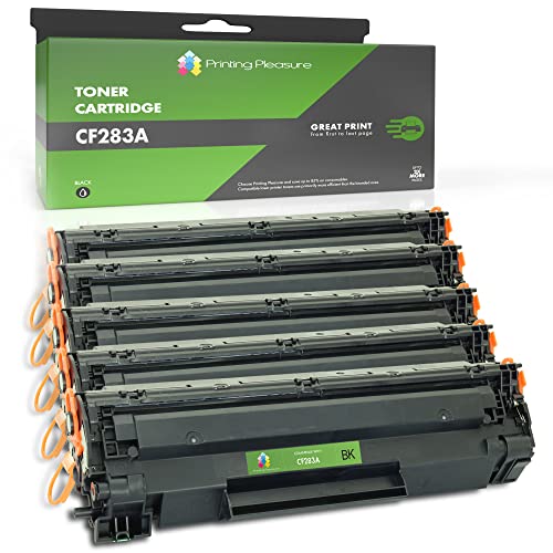 Printing Pleasure 83A 283A Compatible para HP CF283A Cartucho de Tóner para ​​LaserJet Pro ​M225dw M125a M201dw MFP M127fn M201n MFP M225dn M125nw MFP M127fw M125rnw MFP M127fp MFP M127fs 5 Negro