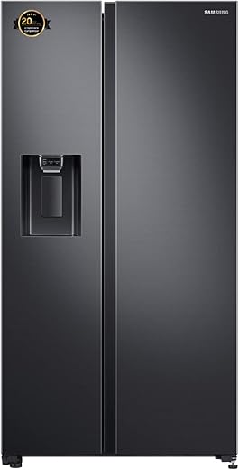 Samsung 660L Side-by-Side Refrigerator – Gentle Black Matt