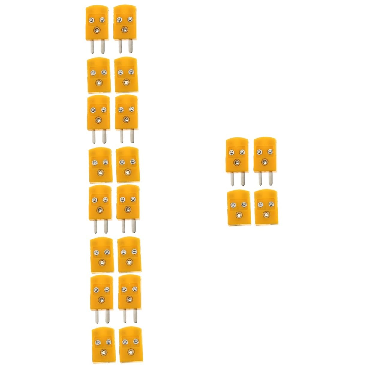 BELLIFFY 5sets Thermocouple Wire Connector k Plug Adapter Connector Male for Plug Adapter Cable 4pcs*5