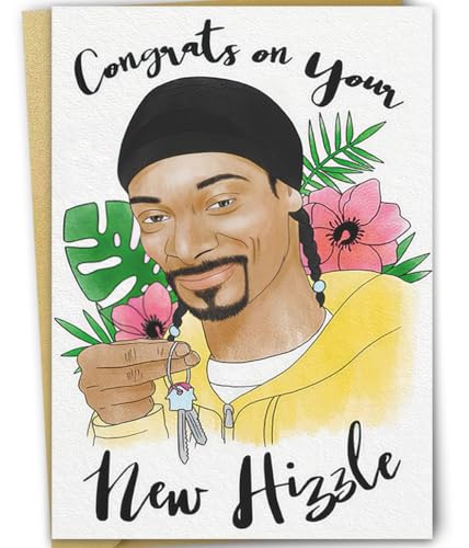 Funny Housewarming Card for Friends, Unique New Home Card for Coworkers Relative Neighbors, Perfect House Gifts for Women Men, Congrats on Your New Hizzle
