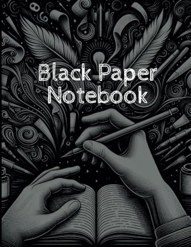  Black Page Notebook: A Unique Journal for Gel Pens with Lined Paper: \