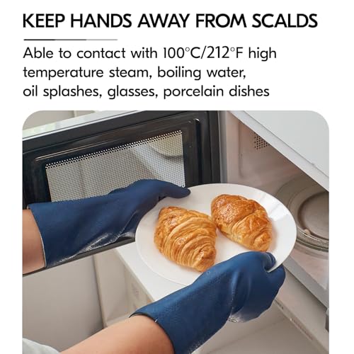 Vgo... Heavy Duty Cleaning Gloves Lined Nylon, Household Gloves Reuseable in TPE Latex Free - Image 4
