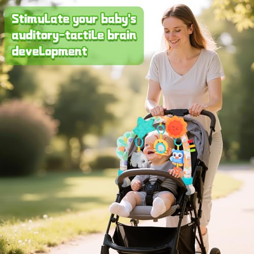Image of Car Seat Toys for Babies 0-6 Months,Arch Stroller Toys for Infant 0-6 Months,Mobile for Bassinet Bouncer Hanging Toys Fit for Crib,Stroller,Car Seat Shower Gifts for Baby 6-12 Months(Animals)