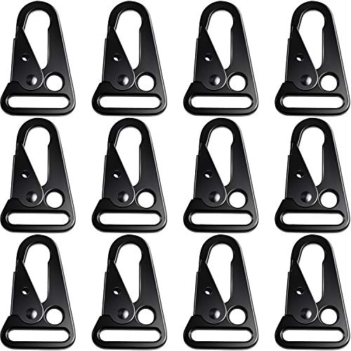 12 Pieces 1 Inch Enlarged Mouth Clip Sling Clasp Olecranon Hook for Keychain Snap Hooks Outdoor Bag