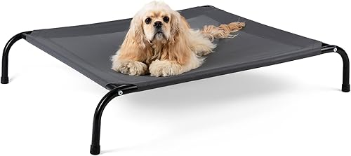 Miniatura 1 de Cama elevada refrescante para perros con protectores de suelo antideslizantes y malla transpirable, hamaca elevada para perros para interiores y