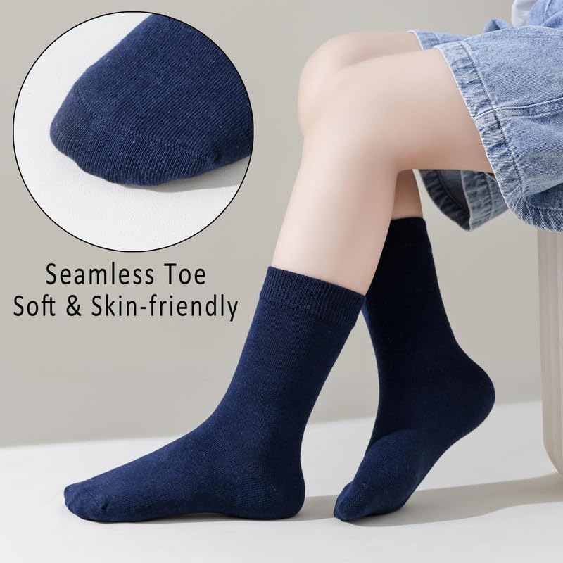 Image of Boys & Girls Calf Length Solid School Socks (Pack of 3 Pairs)