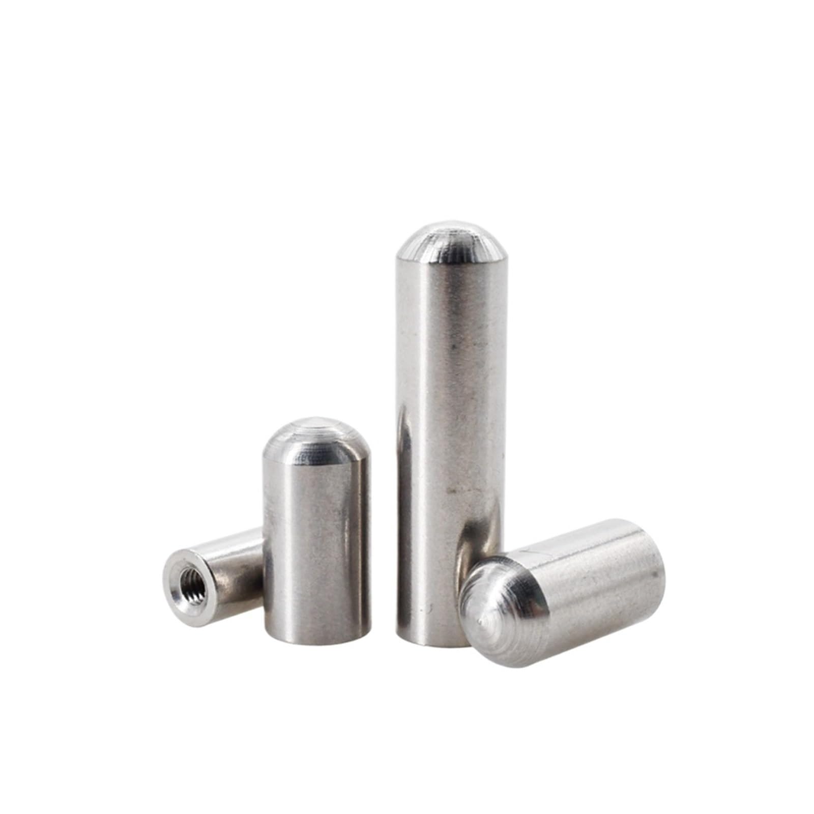 Aqxypas M3 M4 M5 M6 Dowel Inner Thread Screw Nut 304 Stainless Steel Single Round Head Cylindrical Pin Positioning Pin Hardware Fastener(Size:M3X10(10pcs))