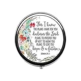 Bible Verse Pill Box Scripture Christian Candy Box Religious Glass Jewelry