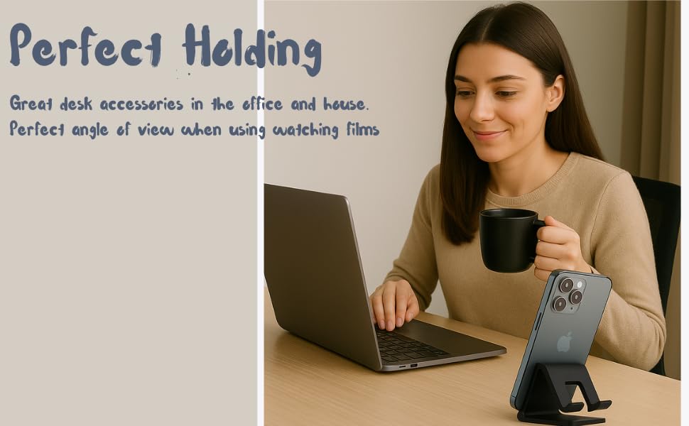 Image of Mobile Stand for Table | Dual Sided Mobile Holder | Stand Desktop Universal Metal Mobile Holder (Metal Phone Holder)