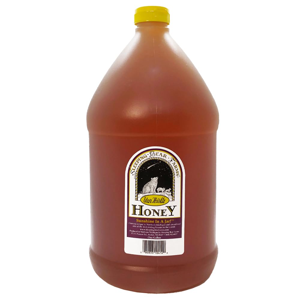 Star Thistle Honey 12 lb. Jug (Gallon) Case of 4 Bulk Wholesale Unpasteurized Unblended No Additives Pure Michigan Honey