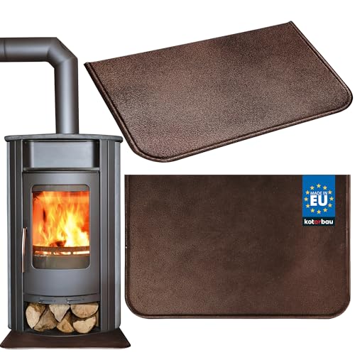 KOTARBAU® Placa de suelo para estufa de 40 x 60 cm, de acero con recubrimiento en polvo, de cobre antiguo, placa de suelo para chimenea, protección contra chispas