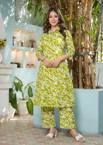 Image of Women Printed Rayon Coord Set for Casual, Office wear|3 /4th Sleeves