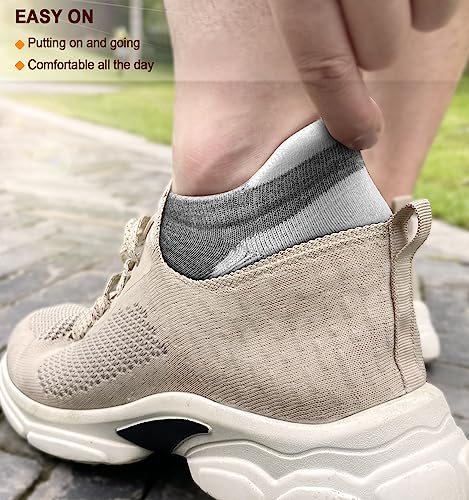 Image of BULLIANT Men Running Ankle Socks 6Pack-Cushioned Support-Low Cut No Show