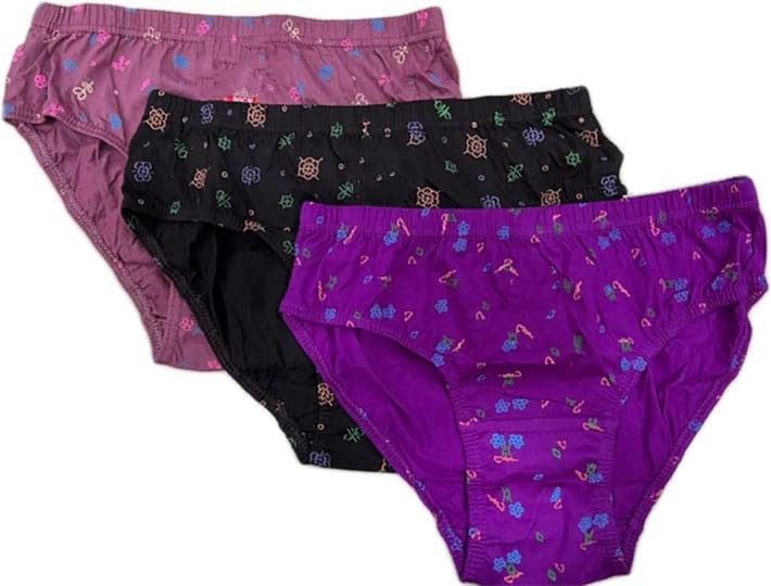 Image of Milton Garments Women Cotton Inner Elastic Panties Pack of 3 (Colors,Prints May Vary)