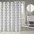 Madison Park Sophie Trendy Shower Curtain with Textured Pom-Poms Accent, Modern Bathroom Décor, Machine Washable Bath Privacy Screen, 72 in x 72 in, Black/White