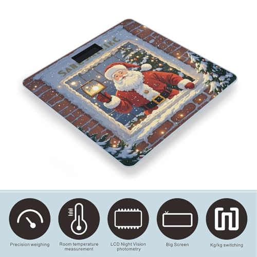 Báscula digital de baño FekiLoot con plataforma ancha y alta precisión miniatura 3