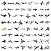60pcs Fighter Plane Stickers,Funny Cool Warplane Stickers, Military Aircraft Stickers for Teens Boys Men Laptop Water Bottles Helmet Luggage Phone Skateboard Bike Bumper (blue) #1