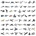 60pcs Fighter Plane Stickers, Cool Warplane Sticker, Military Aircraft Stickers for Men Laptop Water Bottles Helmet Luggage Phone Skateboard Bike Bumper