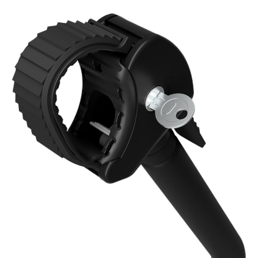 Braccetto Prima Bici per Portabici da Gancio Traino, Modello Alpen Evo, Nero, con Cinghia a Crick e Chiusura a Chiave