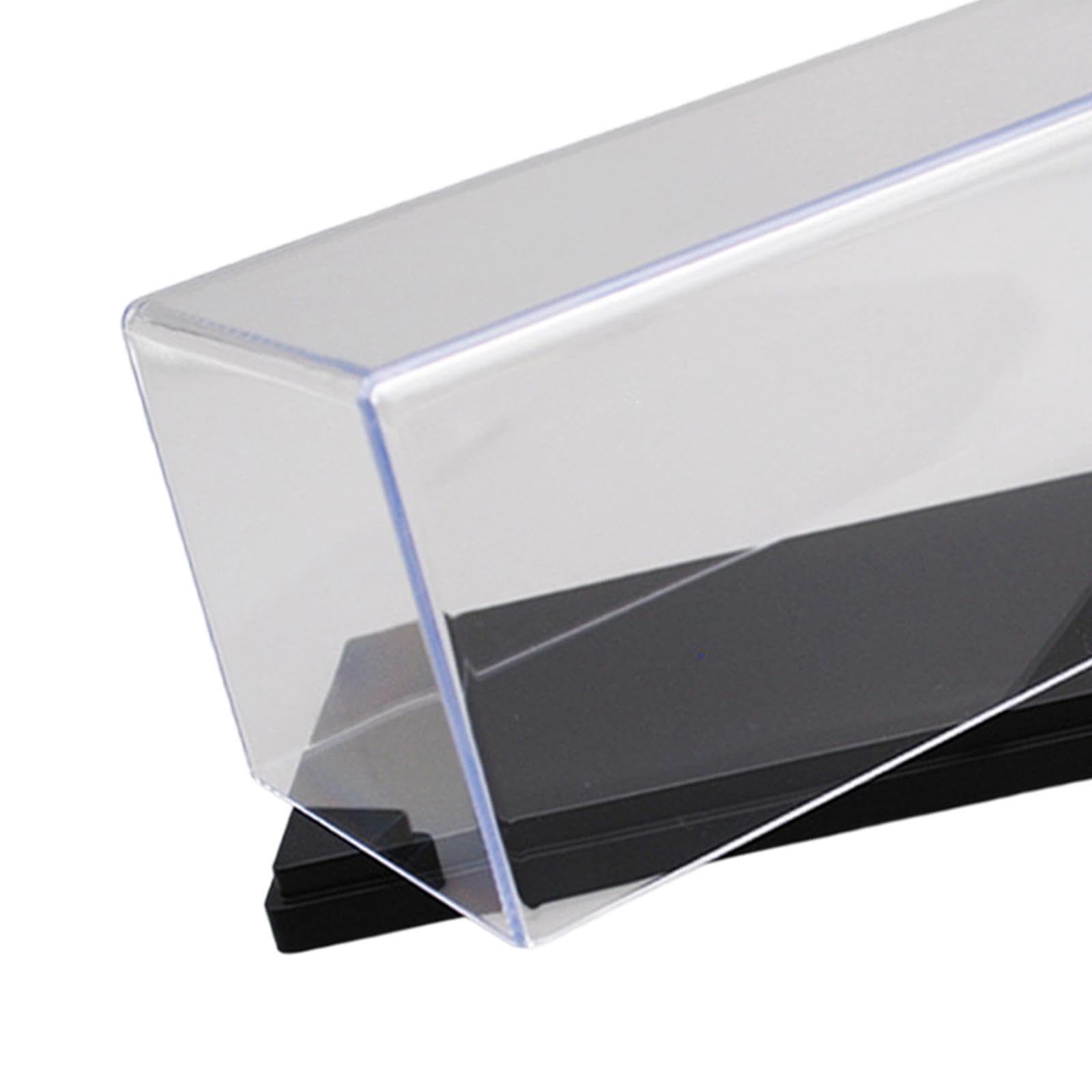 perfk Boîte de Protection en Plastique Transparent pour Voitures Miniatures 1:43, Vitrine élégante pour Collectionneurs , Noir 15x7.6x6.3cm
