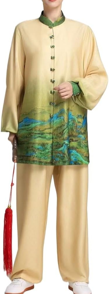 HEARTTOUCH Tai Chi Uniform Unisex Chinese Traditional Kung Fu Clothes Qi Gong Martial Arts Morning Exercise Training Costume