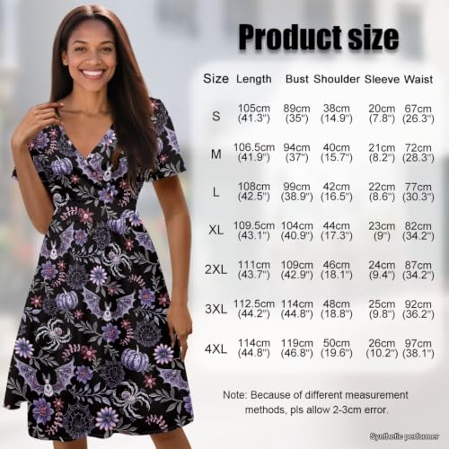 Image of Women's Summer Dresses Short Sleeve Formal Dresses with Pockets